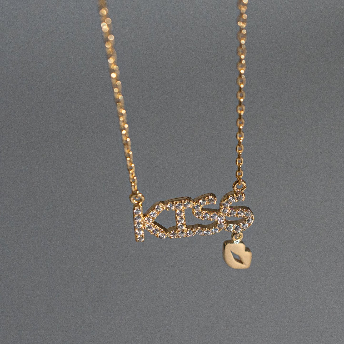 The "Kiss Me" Pavé Necklace