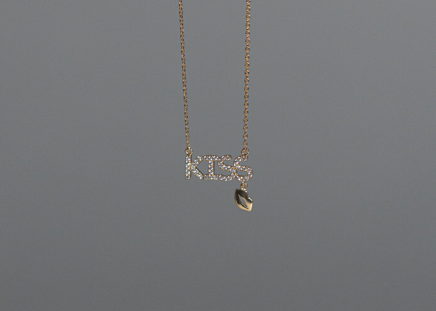 The "Kiss Me" Pavé Necklace