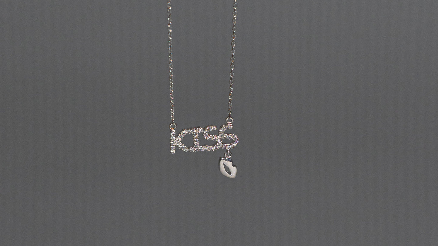 The "Kiss Me" Pavé Necklace