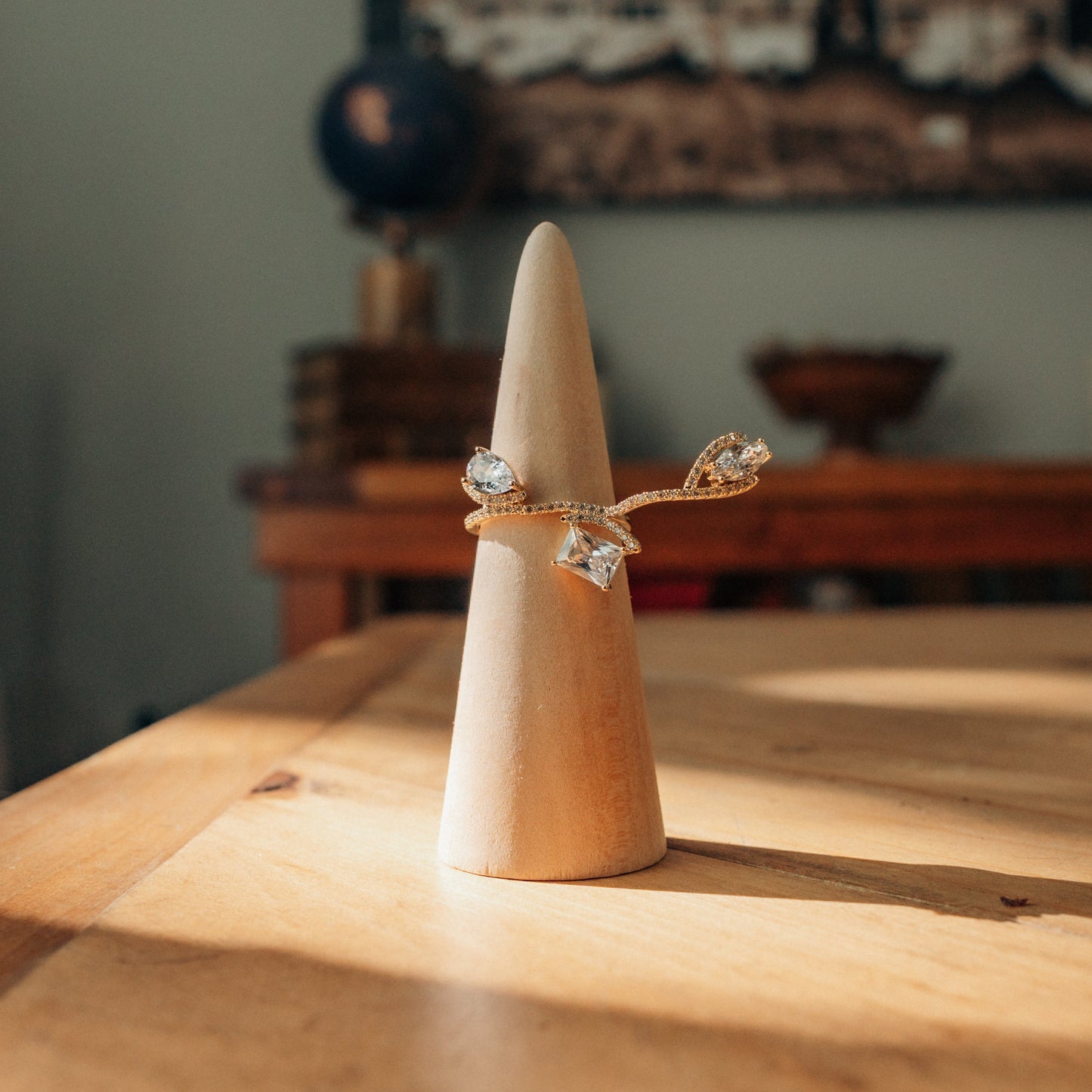 The Crystal Vine Wrap Ring
