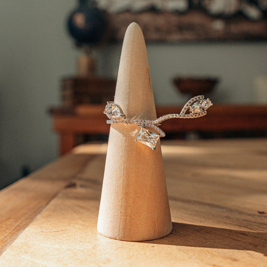 The Crystal Vine Wrap Ring