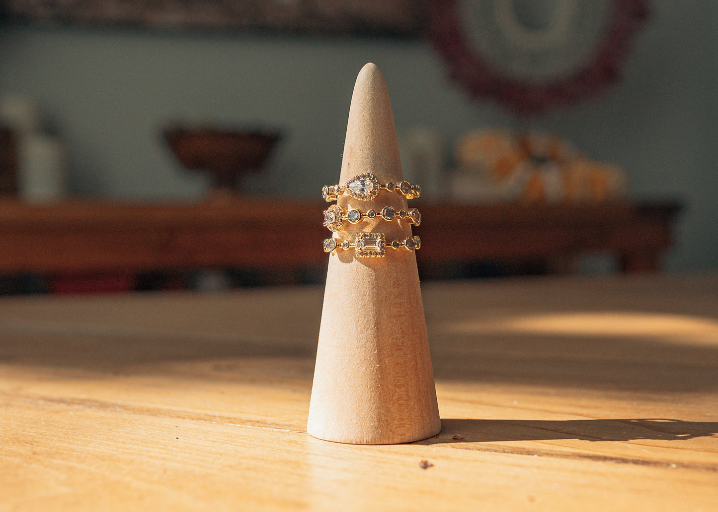 The Lumina Stack: Crystal Baguette & Round Ring Set