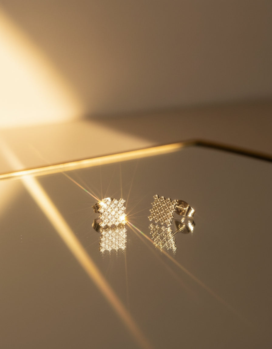 The Stella Nova Set: Layered Lariat Necklace & Stud Earrings